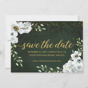 Flore personnalisé Mariage forestier enchanté vert