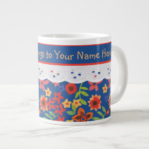 Flore Personnalisée, Polkas, Faux Lace Jumbo Mug