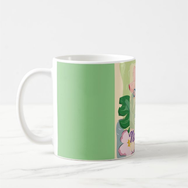Flore personnalisée se porter bien Mug (Gauche)