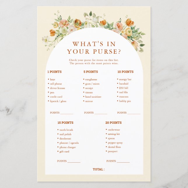 Flore printanière ce qui est dans votre Baby showe (Devant)