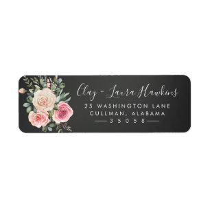 Flore printanière   Étiquette d'adresse de retour