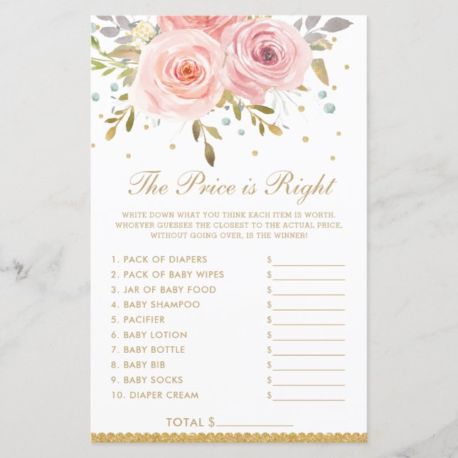 Flore rose vif Le prix est juste jeu de douche (Devant)