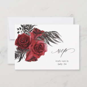 Flore rouge et noir w Repas RSVP