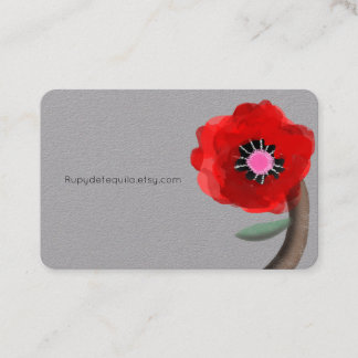 Flore rouge et rose Carte de visite Asie Amour