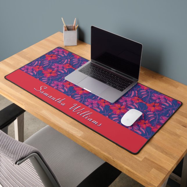 Flore rouge et rose rétro (Bureau 2)
