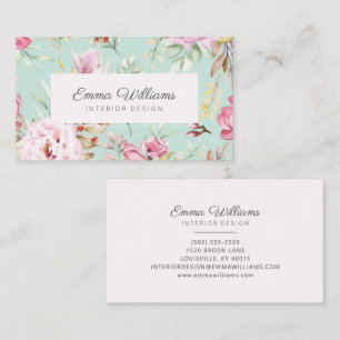 Flore rustique CARTE DE VISITE ROSE