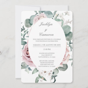 Flore sauvage Faire-part de mariage espagnole
