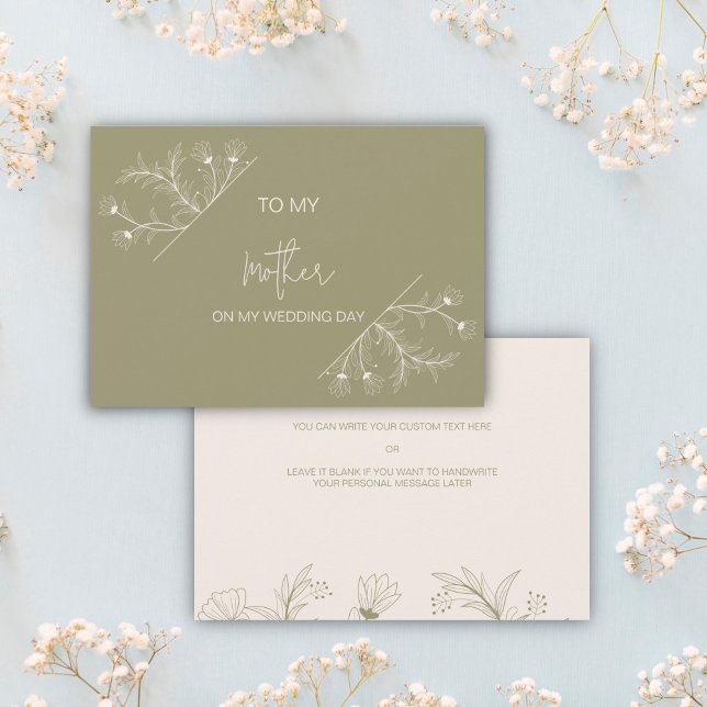 Flore simple à ma mère sur ma carte de jour de mar (Créateur téléchargé)