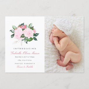 Flore simple   Faire-part de naissance