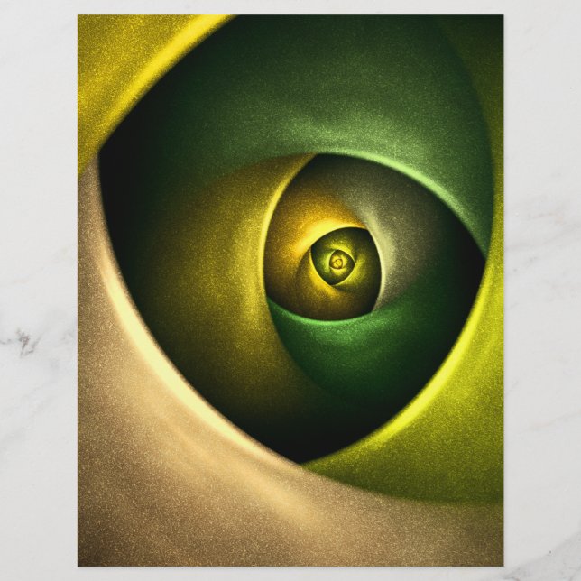 Flore verte Florale moderne Art Abstrait Motif #23 (Devant)