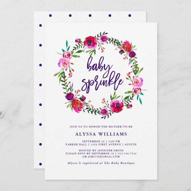 Flore vivante| Invitation à saupoudrer (Devant / Derrière)