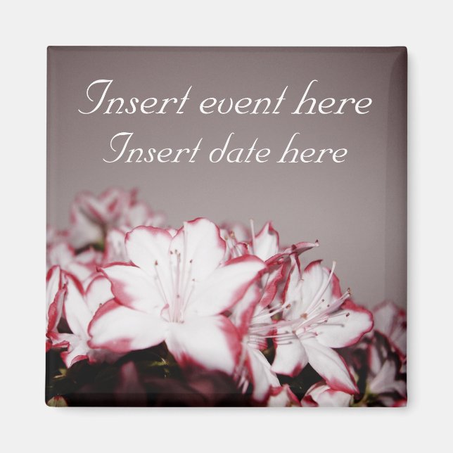 Floreal Enregistrer la date Magnet (Devant)
