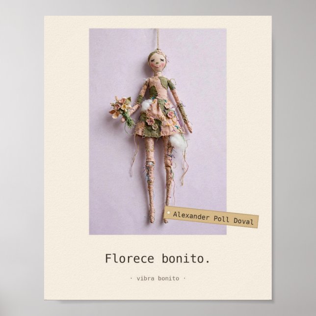 Florece bonito — Jouets de Tissu Affiche (Devant)