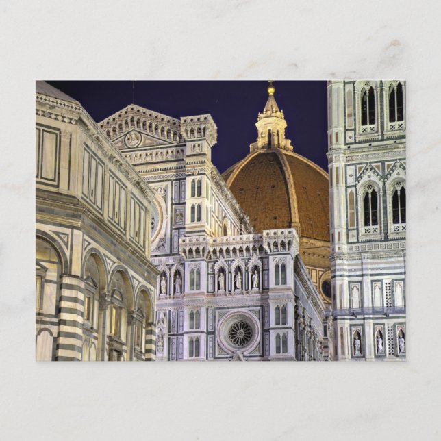 Florence - Cathédrale de nuit carte postale (Devant)