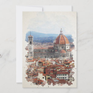 Florence Italie Aquarelle Art