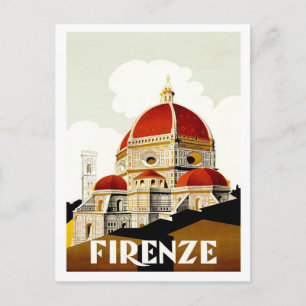 Florence, Italie, carte postale de voyage vintage