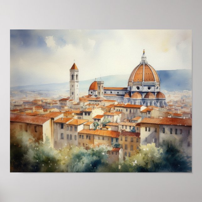 Florence Italie Paysage Art Imprimer Poster (Devant)