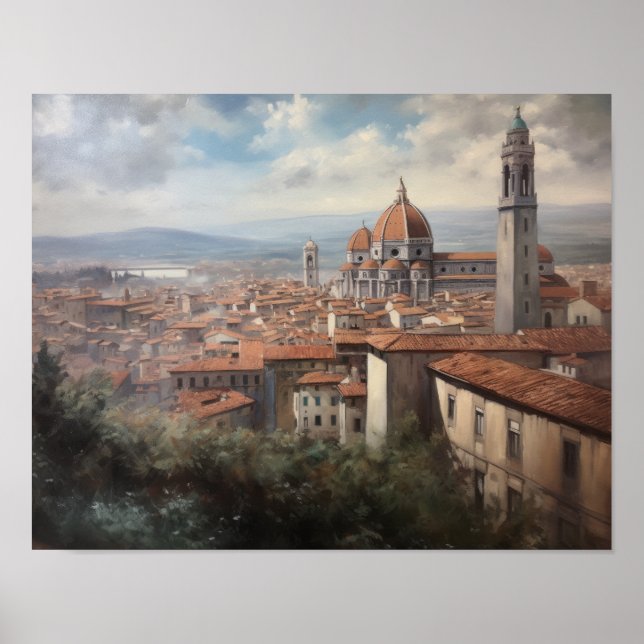 Florence Italie Peinture Art Imprimer Poster (Devant)