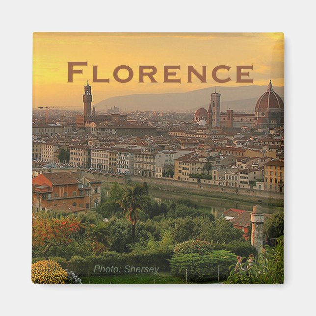 Florence Italie Voyage Photo souvenir Frigo Magnet (Devant)