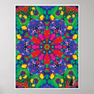 Florence Kinetic Collage Kaleidoscope Poster
