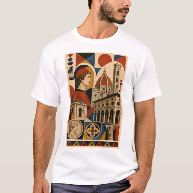 Florentine Renaissance – Geometric Art T-Shirt (Devant)