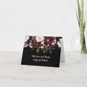 Flores de Bourgogne et rose pâle sur le Merci noir
