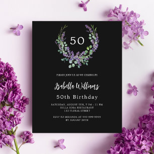 Flores de lavande noire budget anniversaire