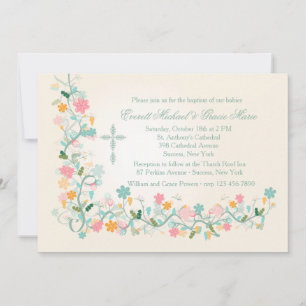 Floret Corner Invitation religieuse