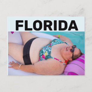 FLORIDA BBW BIG BIKINI FILLE SUR LA PLAGE Carte po
