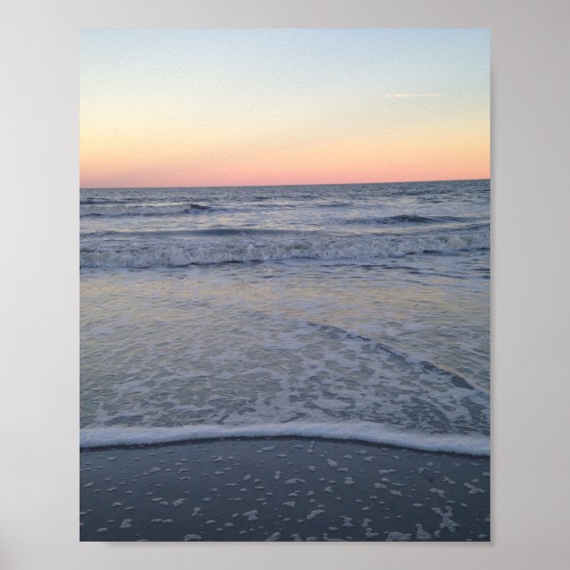 Florida Sunset Beach Ocean Photo Poster (Devant)