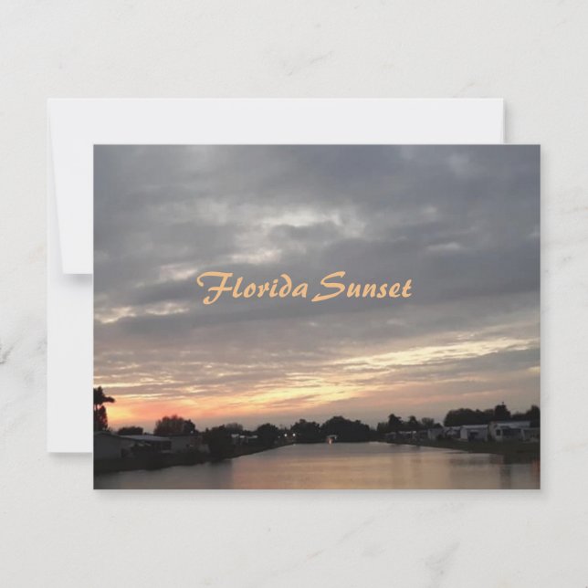 FLORIDA SUNSET GREETING CARTE (Devant)
