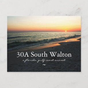 Floride 30A South Walton Gulf Sunset carte postale