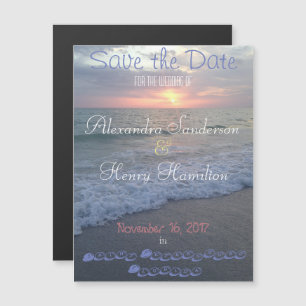 Floride Beach Sunset Save the Date Magnet