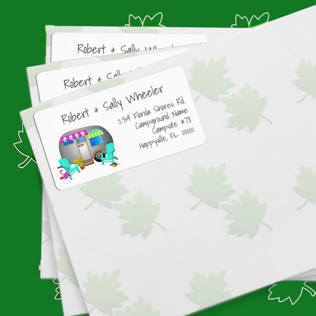 Floride Camping Tropical Long Adresse Étiquettes l (Créateur téléchargé)