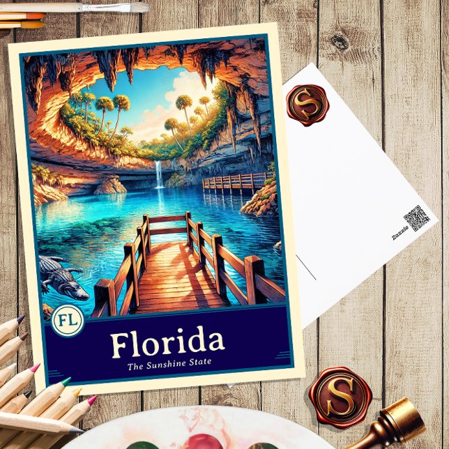 Floride | Carte postale ombrée de style anime (Créateur téléchargé)