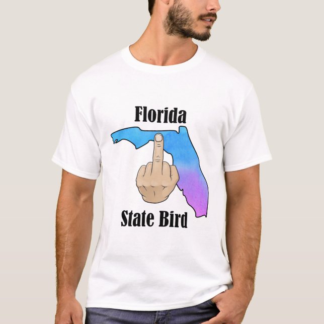 Floride État oiseau t-shirt couleur du doigt centr (Devant)