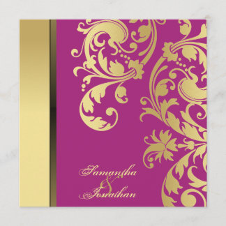 Floride Faire-part de mariage rose Gold Shimmer