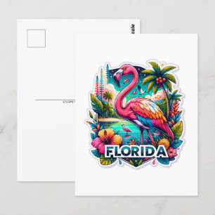 Floride, Flamant rose, Carte postale de poste
