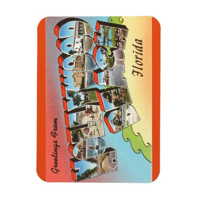 Floride, Hollywood Beach Magnet (Vertical)