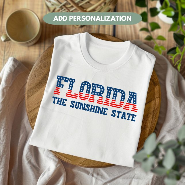 Floride Patriotic Sunshine State Custom T-Shirt (Créateur téléchargé)
