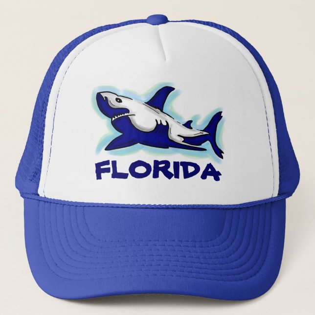 Floride requin bleu thème souvenir casquette (Devant)