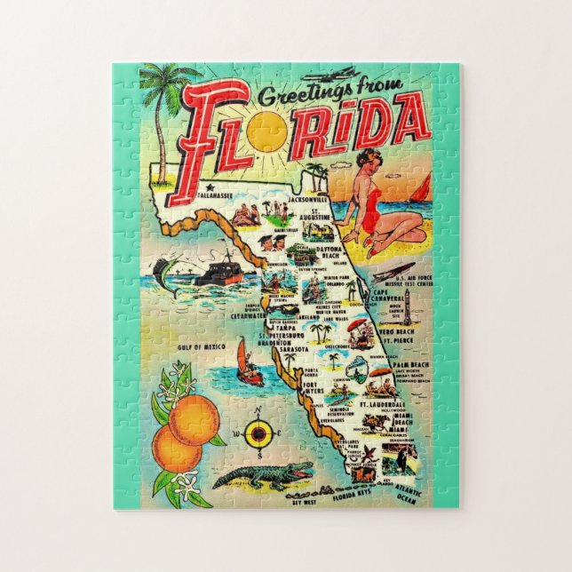 Floride Salutations 11x14 Jigsaw Puzzle (Vertical)