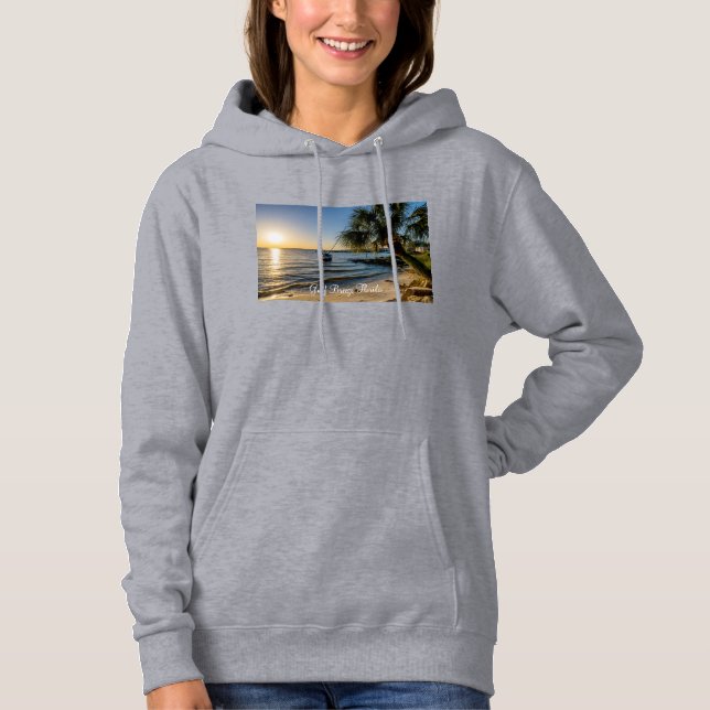 Floride Sweat - shirt à capuche de palmier penché  (Devant)