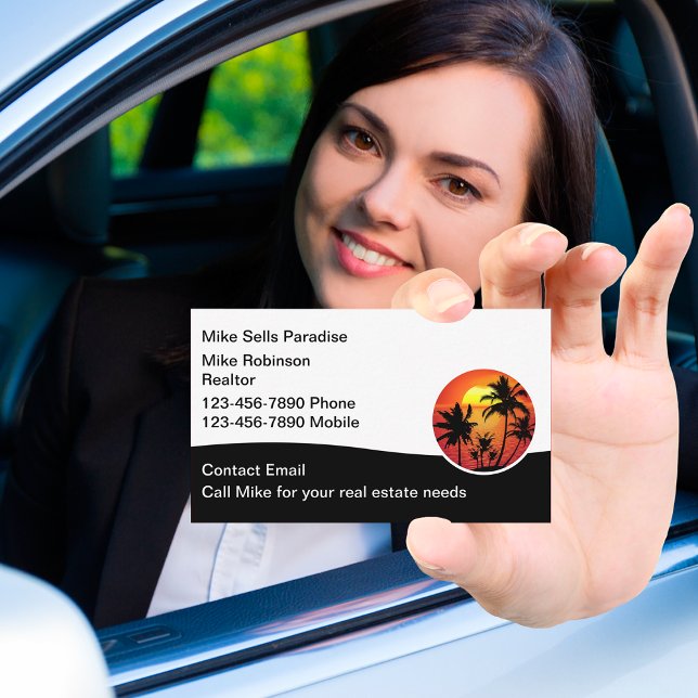 Floride tropicale Hawaii Cartes de visite immobili (Créateur téléchargé)