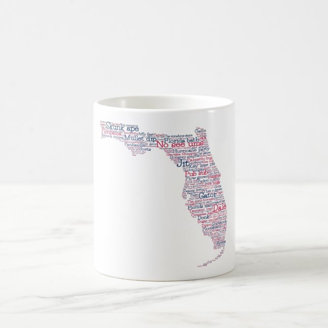 Floride USA Slang Word Carte d'art Café Mug (Centre)