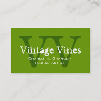 Florist Personnalisable Carte de visite Vert