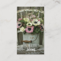 Floriste Rustique Carte de visite d'arrangements f