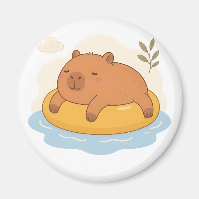 Flotteur de piscine Capybara mignon Magnet été dét (Devant)