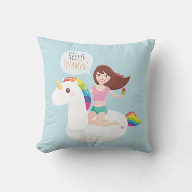 Flotteur de piscine Licorne Arc-en-ciel Coussin d' (Recto)