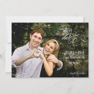Flourish Save the Date Photo Invitation